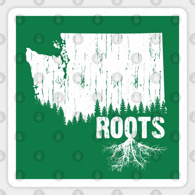 Roots - Washington State (Rustic) Magnet by dustbrain